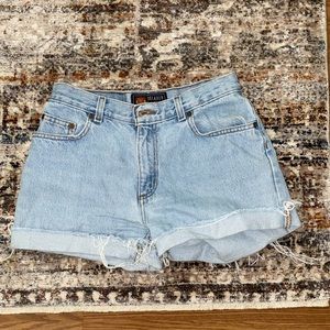 Vintage distressed blue Jean shorts